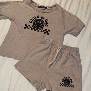 Child of God Graphic Tee and Shorts Set